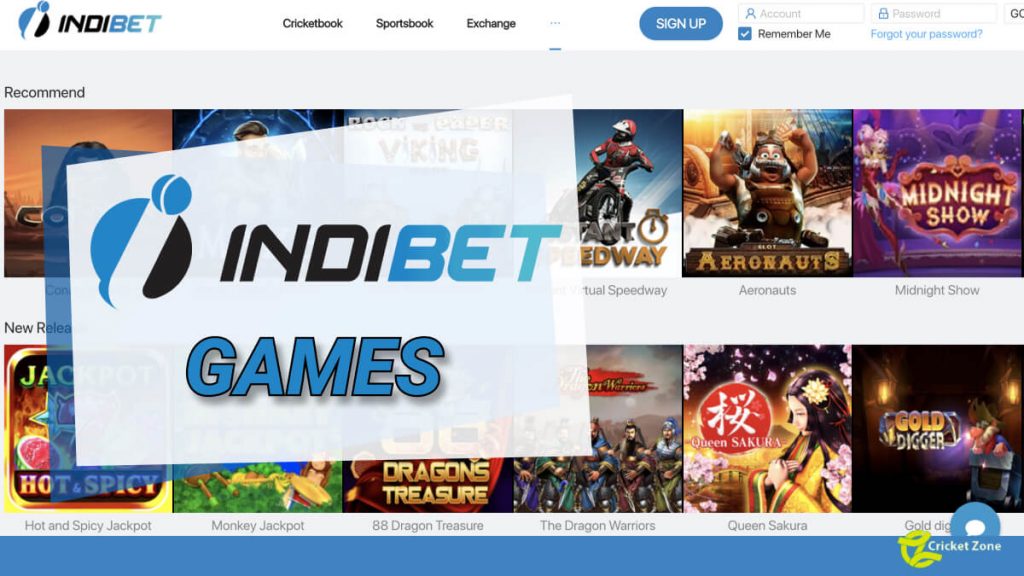 Indibet games