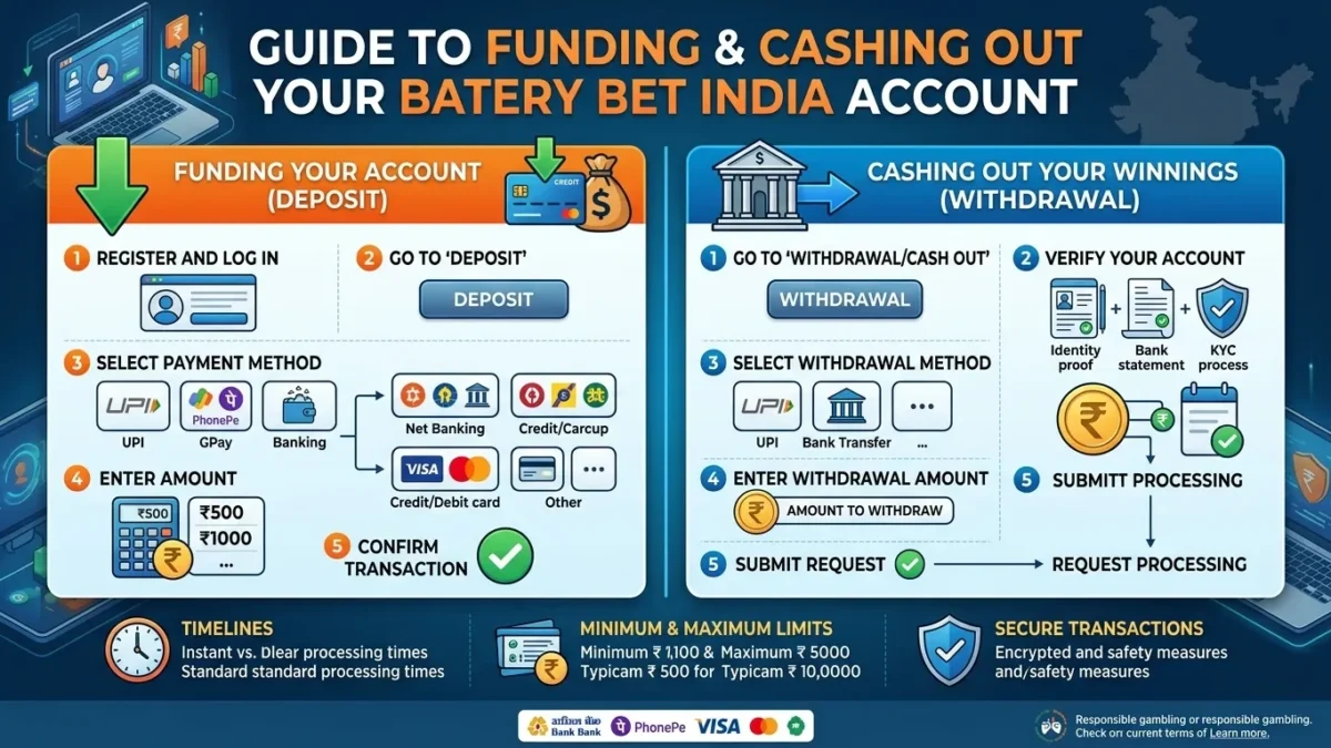 How to Fund and Cash Out Your Batery Bet India Account