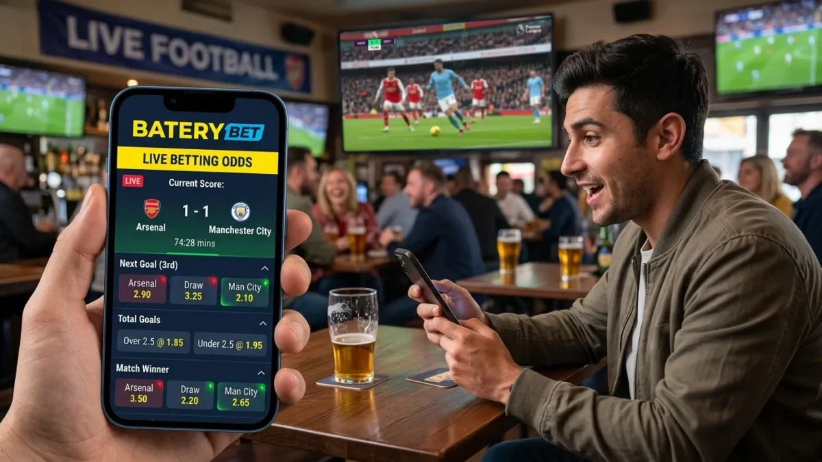 Live Betting Odds Available On the Batery Bet App
